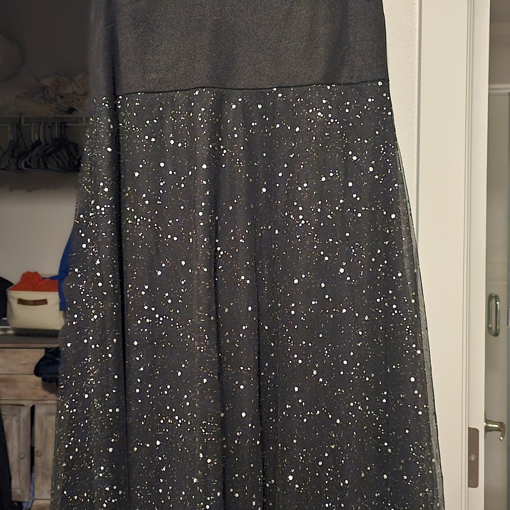 Elegant Black Glitter Dress